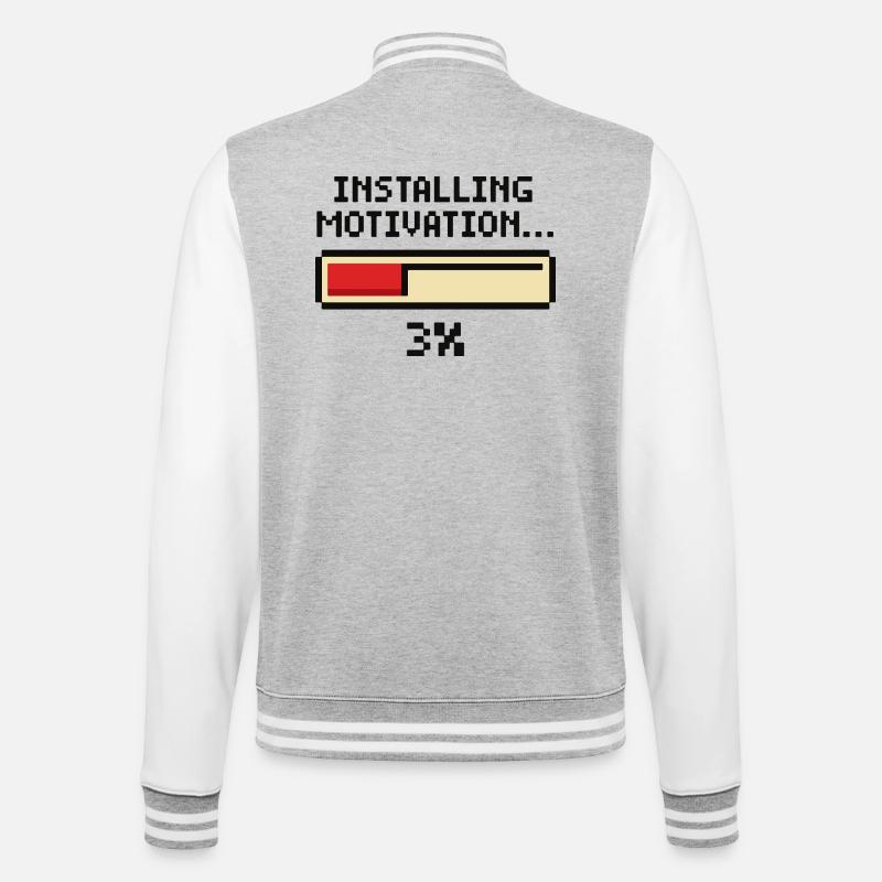 Installing Motivation Progress - College Sweat Jacket - heather grey/white