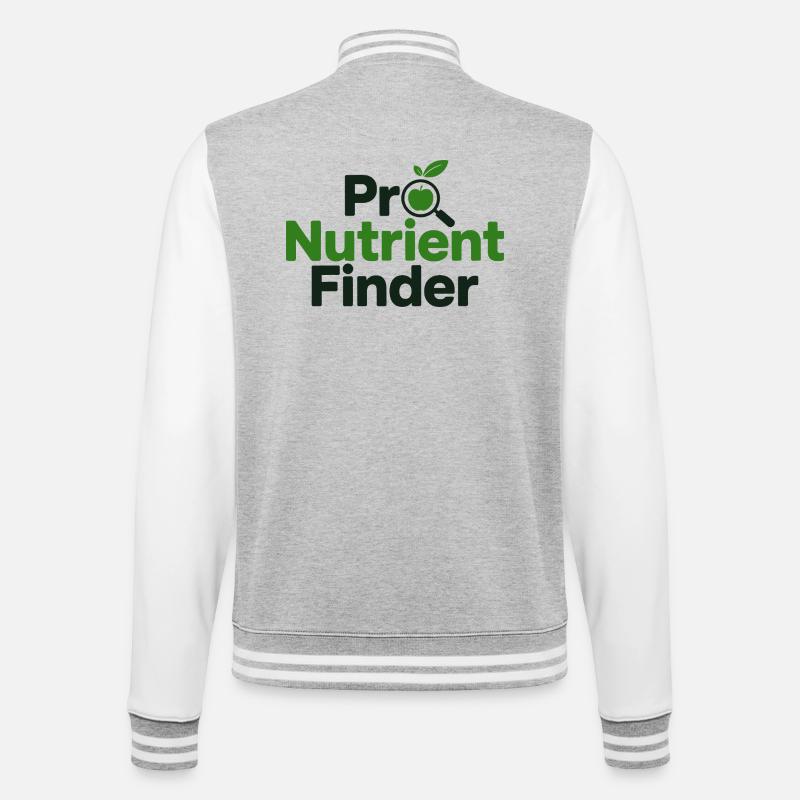 Pro Nutrient Finder Dietitian Expert Professional  - College Sweat Jacket - heather grey/white