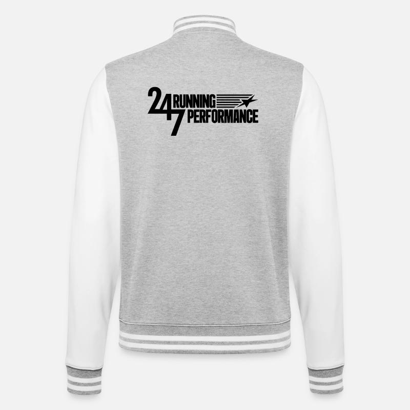 Performances en course 247 - Veste Teddy - gris chiné / blanc