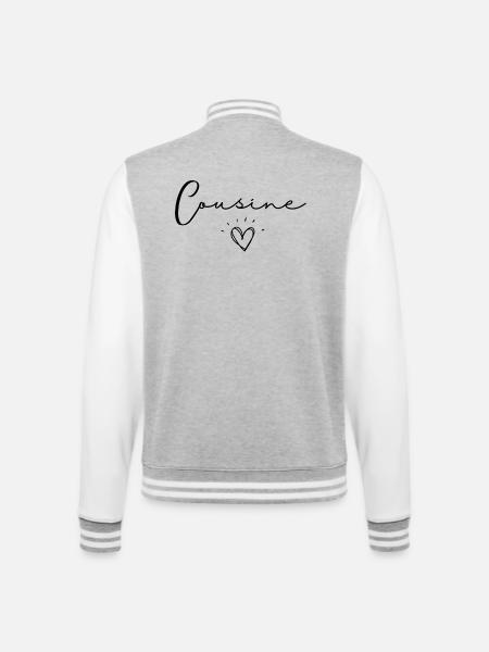 cousine - Veste Teddy - gris chiné / blanc