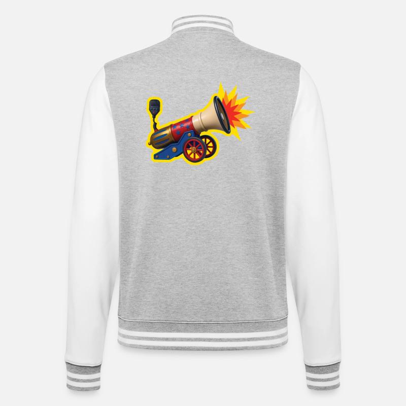 WORDS OVER WAR - freedom & rights - College Sweat Jacket - heather grey/white