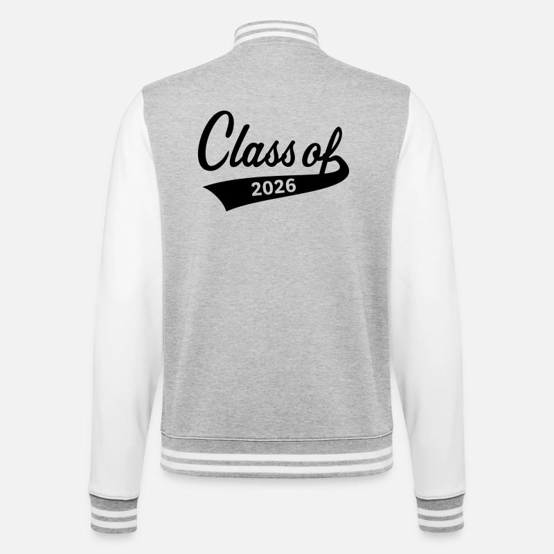 Class Of 2026 (Abschlussklasse Schulabschluss B) - College-Sweatjacke - Grau meliert/Weiß