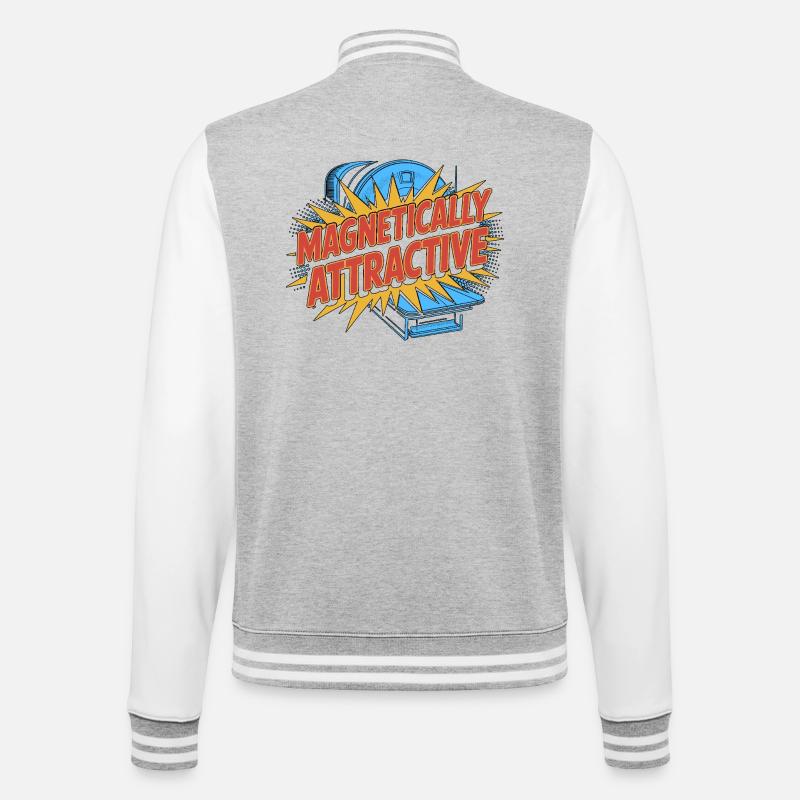 MRI Tech Magnetically Attractive MRI Technologist - College-Sweatjacke - Grau meliert/Weiß