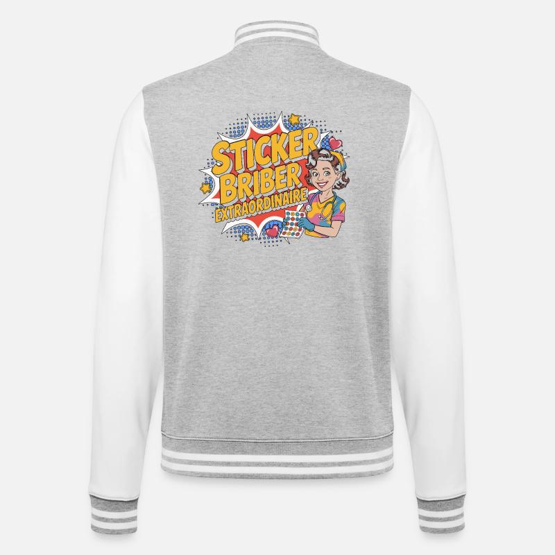 Pediatric Nurse Sticker Briber Pediatric Nursing - College Sweat Jacket - heather grey/white