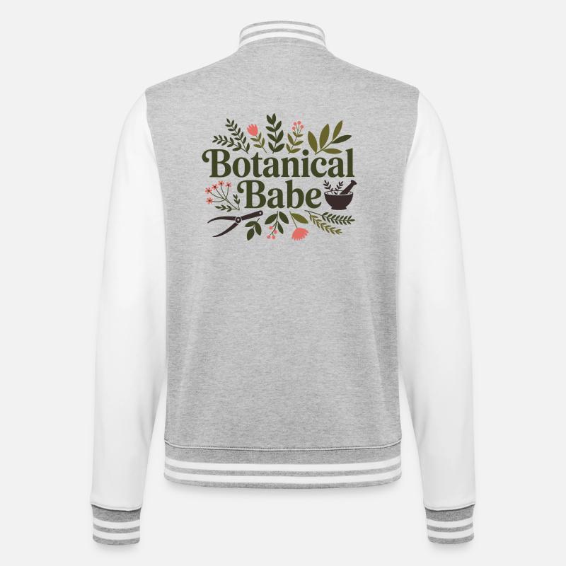 Clinique professionnelle de l’herboriste botanique - Veste Teddy - gris chiné / blanc