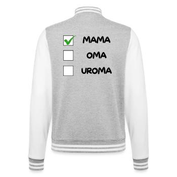 MAMA Checklist - College Sweat Jacket - heather grey/white - Back - Marisol (170cm)