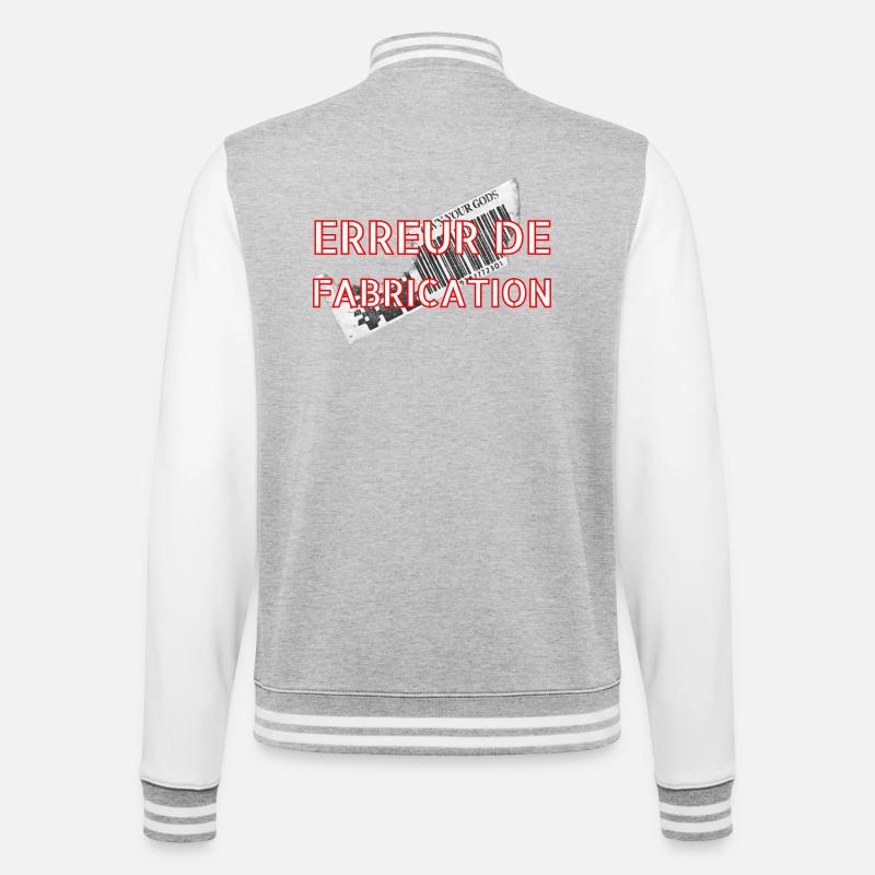 MANUFACTURING ERROR - College Sweat Jacket - heather grey/white