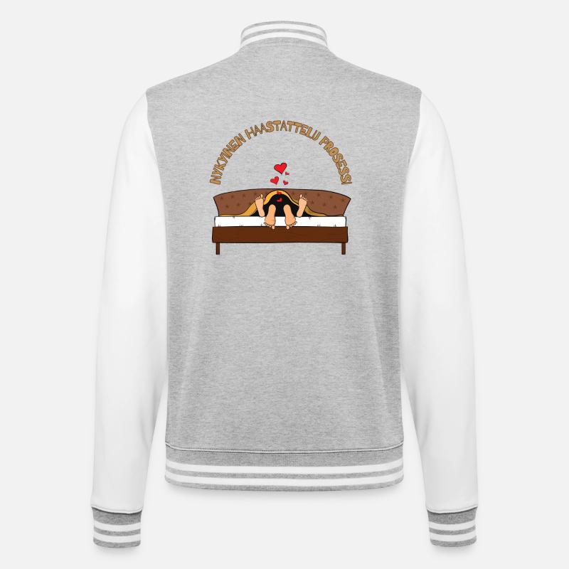 The current interview process. - College Sweat Jacket - heather grey/white