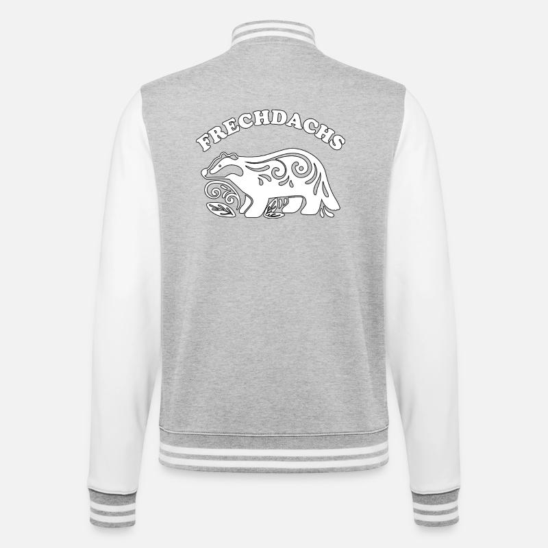 Effronté – Le Voleur Espiègle - Veste Teddy - gris chiné / blanc
