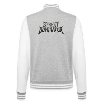Street Dominator Performance Tuning Style - College Sweat Jacket - heather grey/white - Back - Marisol (170cm)