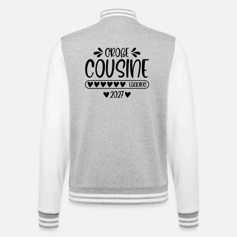 Big Cousin 2027 chargement - Veste Teddy - gris chiné / blanc