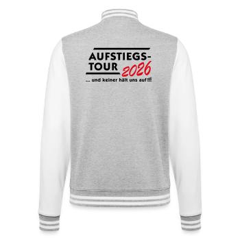 Ascension Tour 2026 - Veste Teddy - gris chiné / blanc - Dos - Marisol (170cm)