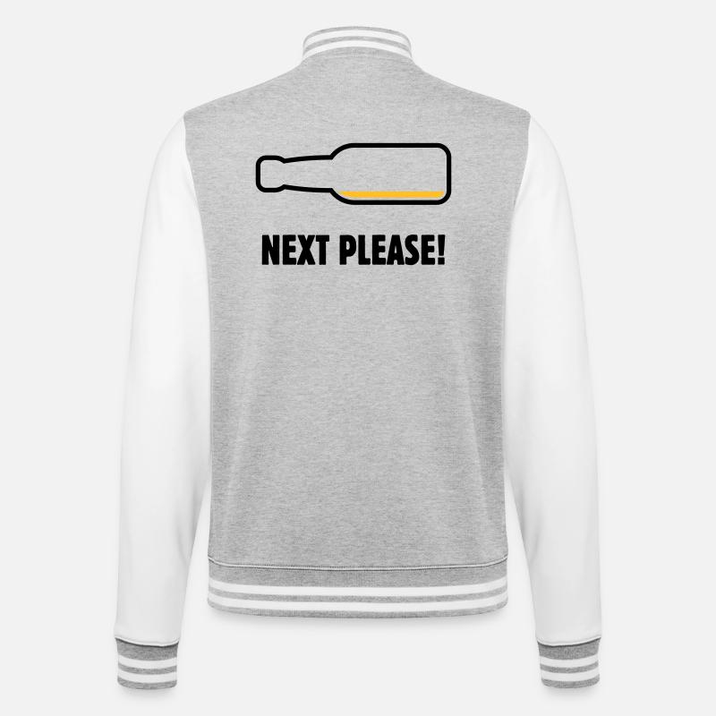 Next Please! (Beer / Beer / POS 2C) - College Sweat Jacket - heather grey/white