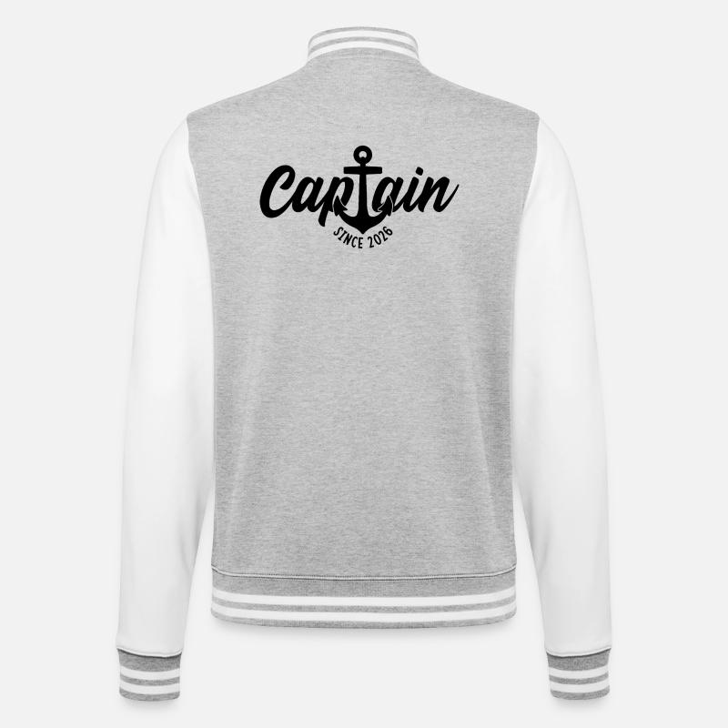 CAPTAIN SINCE 2026 - College Sweat Jacket - heather grey/white