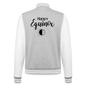 Joyeux équinoxe Pâques Équinoxe de printemps d’Ostara - Veste Teddy - gris chiné / blanc - Dos - Marisol (170cm)