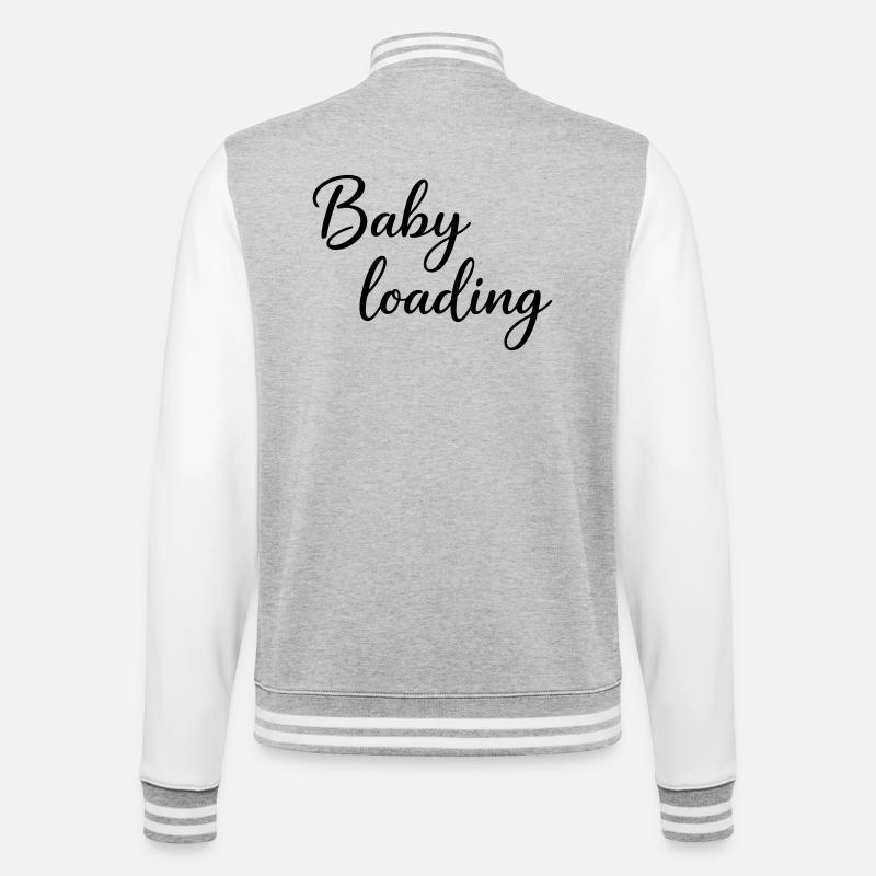 Baby loading - College Sweat Jacket - heather grey/white