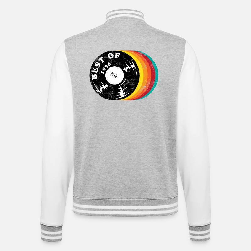 30e anniversaire du millésime 1996 - Veste Teddy - gris chiné / blanc
