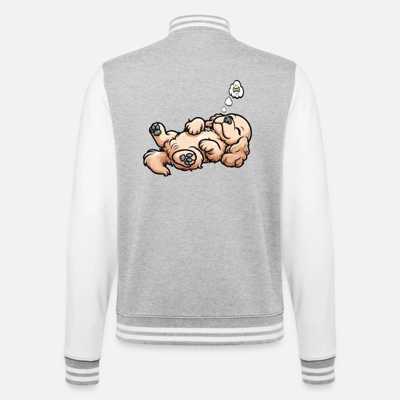 Cocker Spaniel Cockerhund Cocker Spaniel Besitzer - College-Sweatjacke - Grau meliert/Weiß