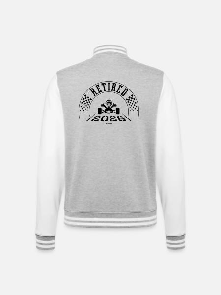 Retired 2026 (Retiree / Retirement Entry / Black) - College Sweat Jacket - heather grey/white