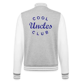 Cool Uncles Club Uncle Father's Day Gift - College Sweat Jacket - heather grey/white - Back - Marisol (170cm)