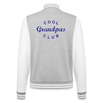 Club des grands-parents cool Anniversaire de grand-père Fête des pères - Veste Teddy - gris chiné / blanc - Dos - Marisol (170cm)