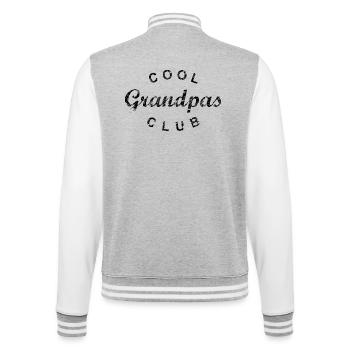 Club des grands-parents cool Anniversaire de grand-père Fête des pères - Veste Teddy - gris chiné / blanc - Dos - Marisol (170cm)