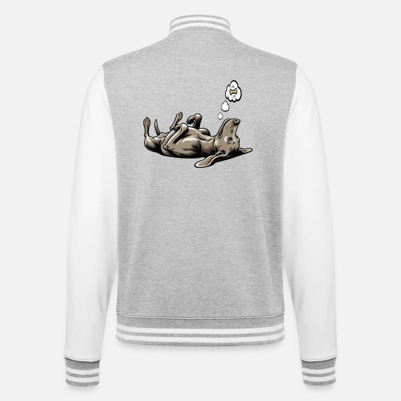 Propriétaire de Weimaraner Passionné de Weimaraner - Veste Teddy - gris chiné / blanc