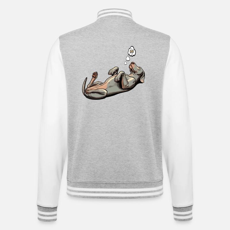 Propriétaire de Weimaraner Passionné de Weimaraner - Veste Teddy - gris chiné / blanc