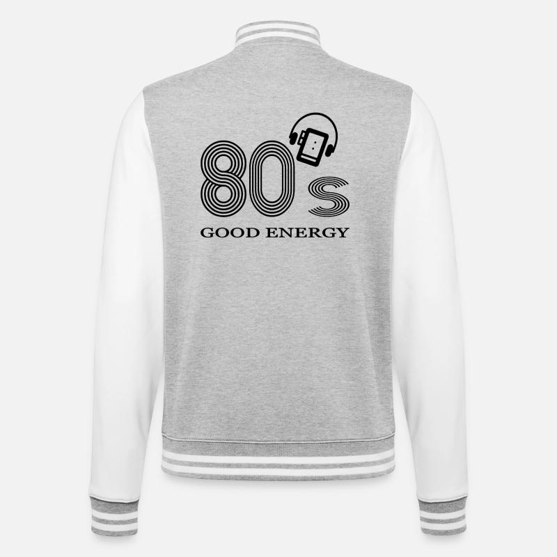 80's - College Sweat Jacket - heather grey/white