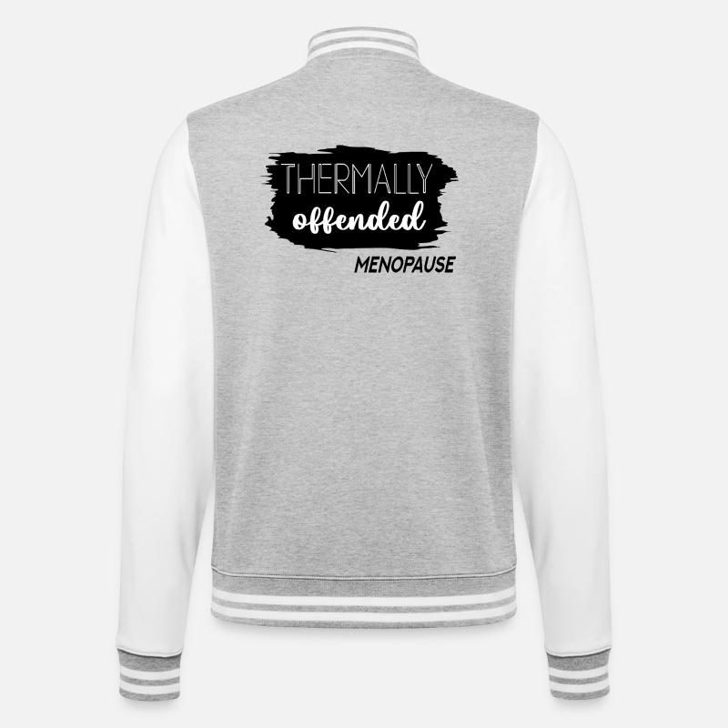 Bouffées de chaleur Ménopause - Veste Teddy - gris chiné / blanc