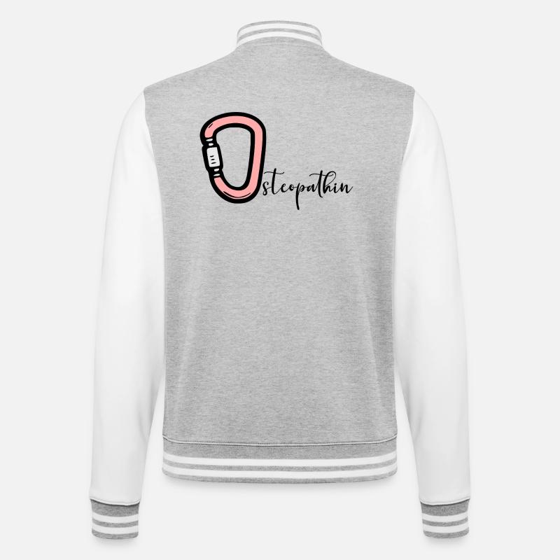 Osteopathy Osteopath - College Sweat Jacket - heather grey/white