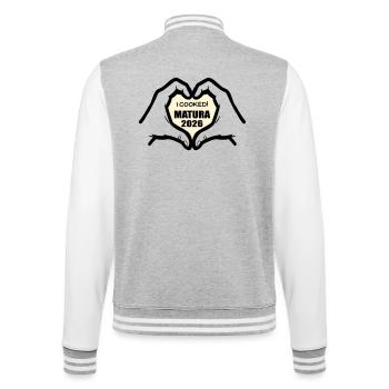 Graduation from high school in 2026 in cooking - College Sweat Jacket - heather grey/white - Back - Marisol (170cm)