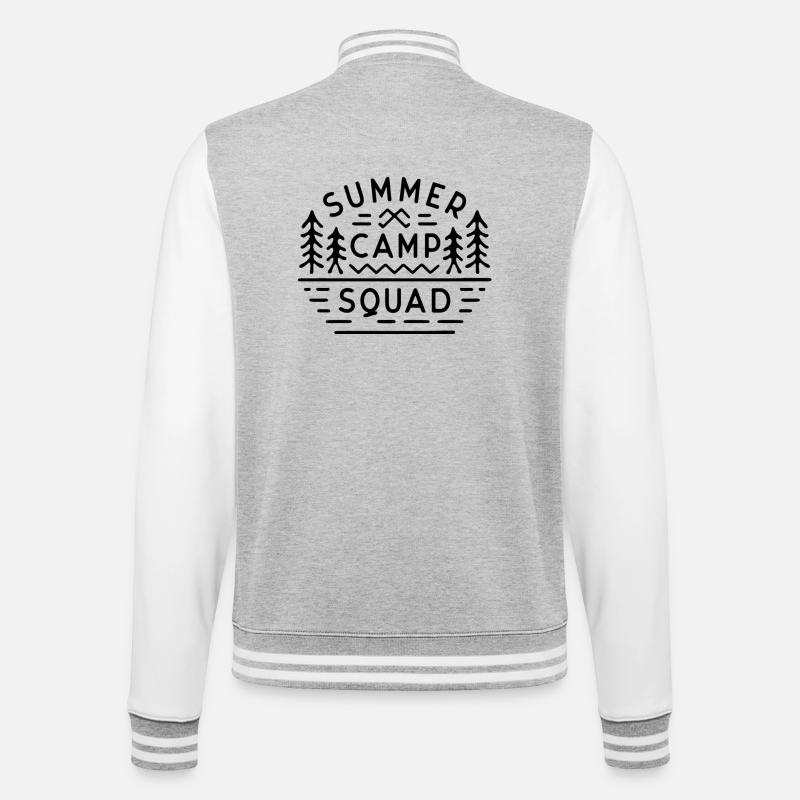 Summer camp squad - College Sweat Jacket - heather grey/white