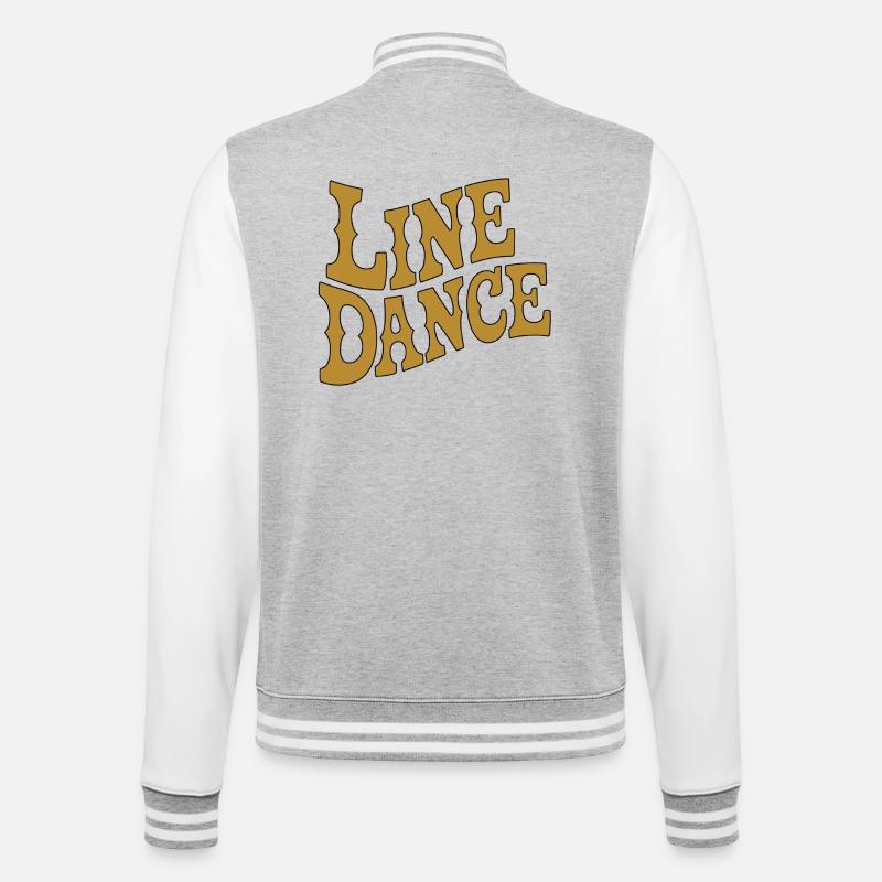 Line Dance Vibes - College Sweat Jacket - heather grey/white