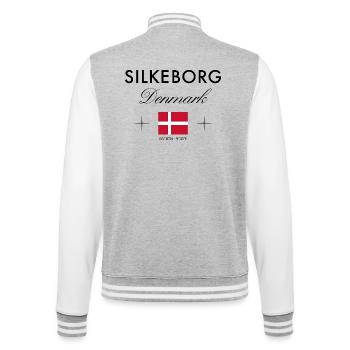 Silkeborg Danemark coordonnées souvenir de voyage - Veste Teddy - gris chiné / blanc - Dos - Marisol (170cm)