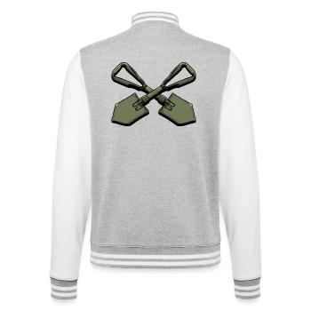 Cruising Tactical Spades Illustration - College Sweat Jacket - heather grey/white - Back - Marisol (170cm)