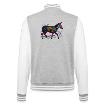 Neon Skeletesel - College Sweat Jacket - heather grey/white - Back - Marisol (170cm)