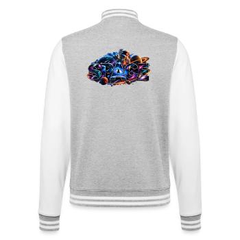 Space Adventure Astronaut Cosmos - College Sweat Jacket - heather grey/white - Back - Marisol (170cm)