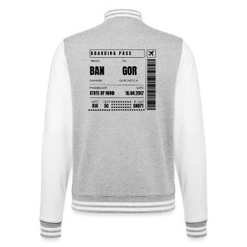 Boarding paa - College Sweat Jacket - heather grey/white - Back - Marisol (170cm)