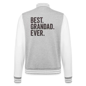 Bester Opa aller Zeiten - College-Sweatjacke - Grau meliert/Weiß - Hinten - Marisol (170cm)