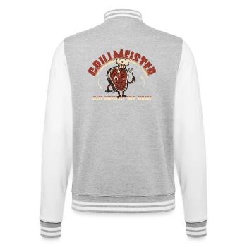 Grillmeister Alles Andere Ist Nur Beilage - College-Sweatjacke - Grau meliert/Weiß - Hinten - Marisol (170cm)