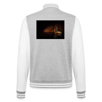 Vakuumröhren Guitar Tubes - College-Sweatjacke - Grau meliert/Weiß - Hinten - Marisol (170cm)
