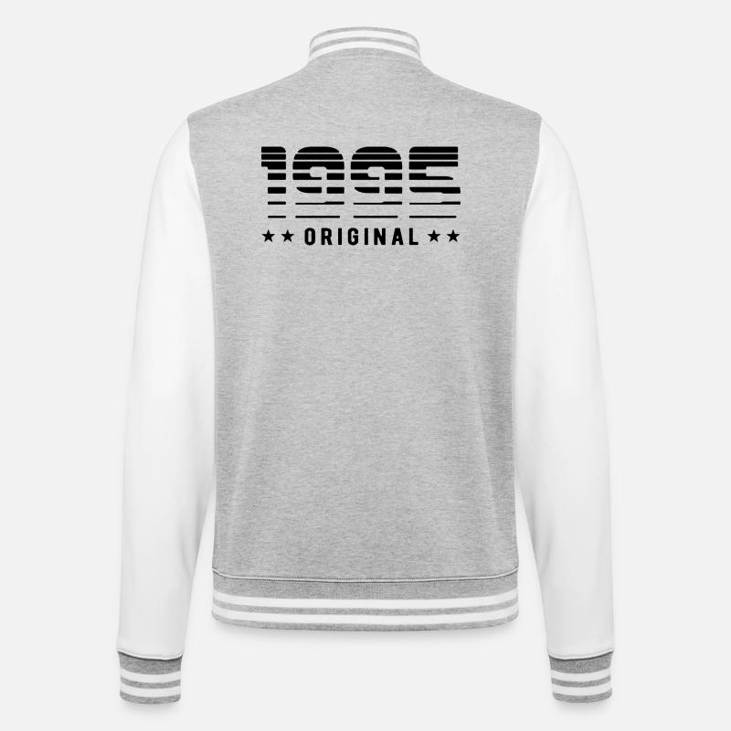 Original 1995 Édition Limitée - Anniversaire - Veste Teddy - gris chiné / blanc