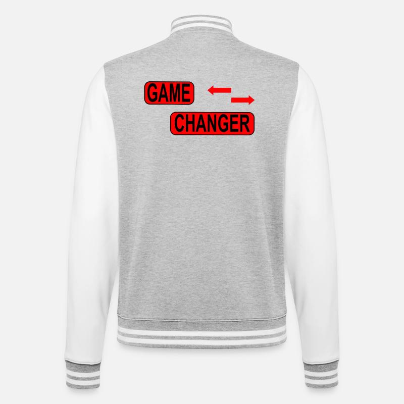 Game Changer / Change / Statement - College Sweat Jacket - heather grey/white