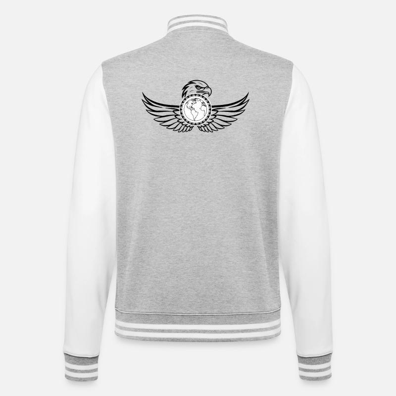 The Weld protected by an eagle - College Sweat Jacket - heather grey/white