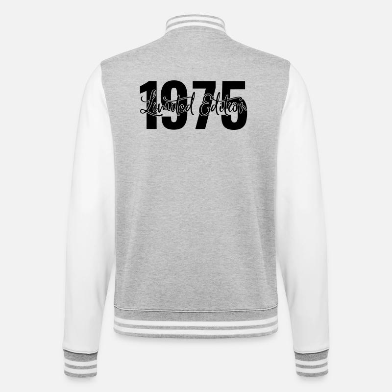 Edition limitée 1975 - Veste Teddy - gris chiné / blanc