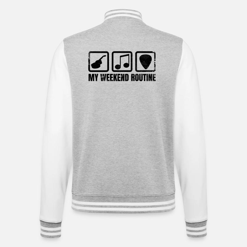 Ma routine du week-end - Veste Teddy - gris chiné / blanc