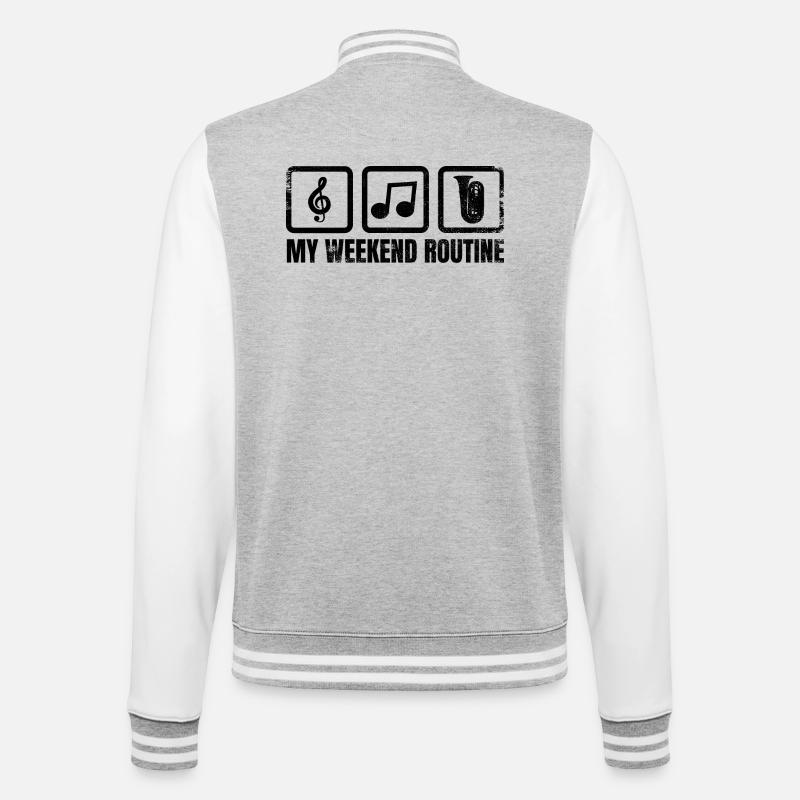 Ma routine du week-end - Veste Teddy - gris chiné / blanc