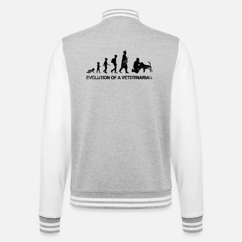 Évolution d’un vétérinaire - Veste Teddy - gris chiné / blanc