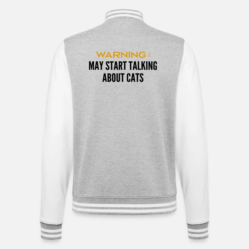 Attention Peut Parler De Chats - Veste Teddy - gris chiné / blanc